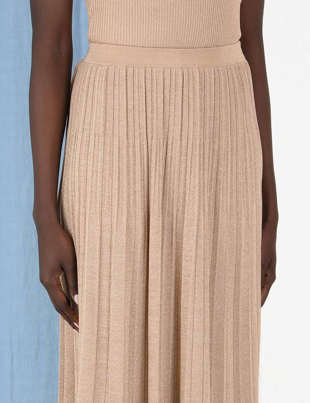 Clover Lurex Rib Midi Skirt