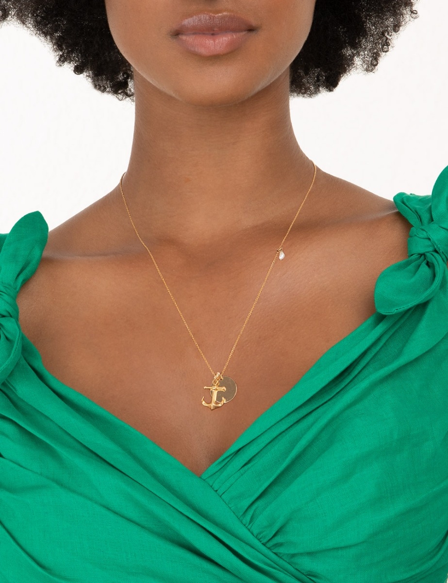 Anchor and Disc Necklace 