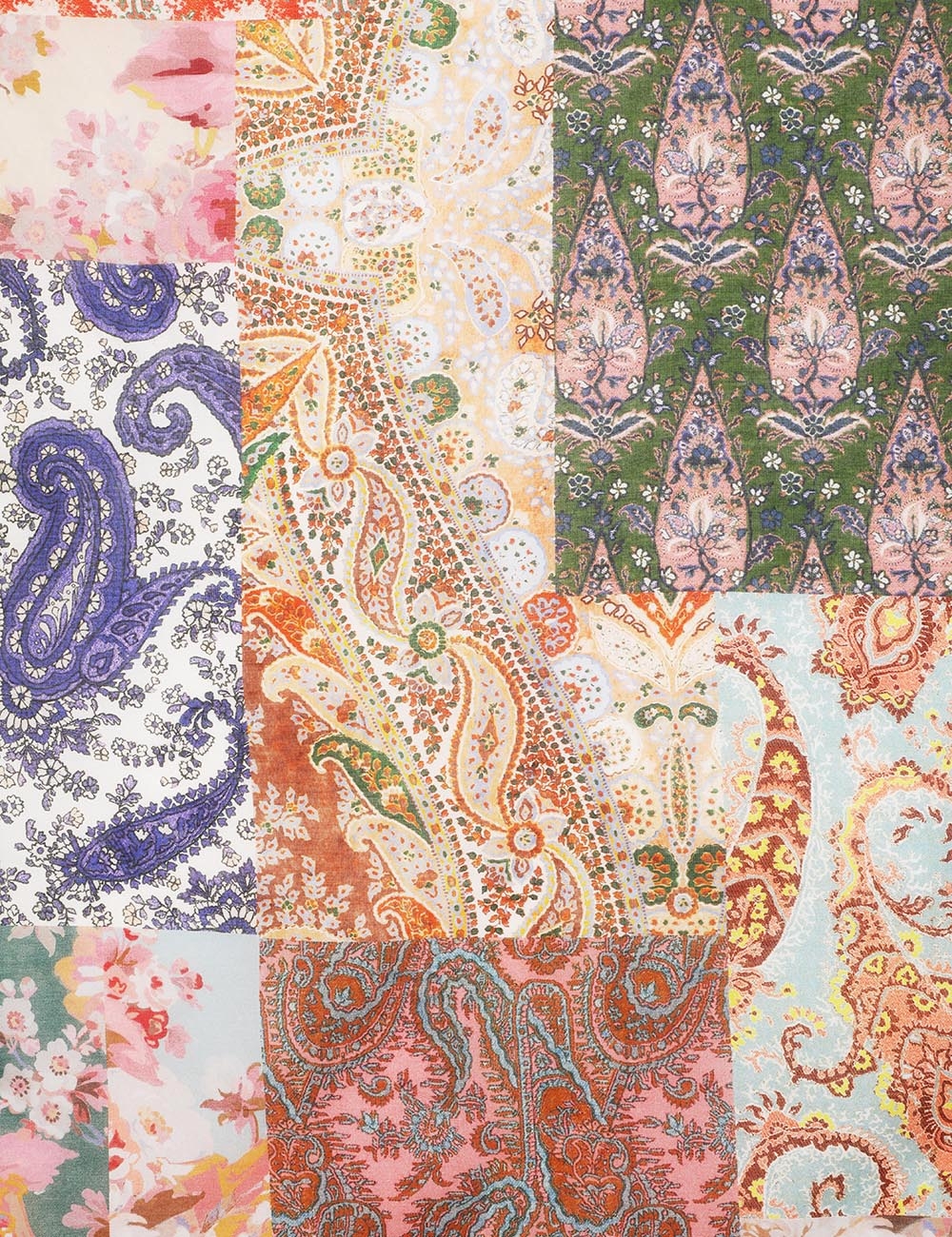 Silk Cotton Square Scarf
