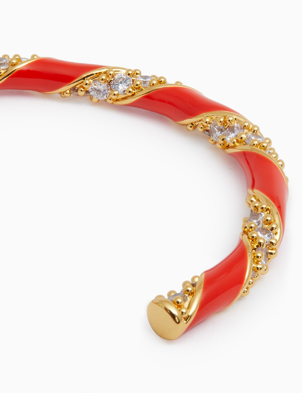 Candy Stripe Pave Cuff