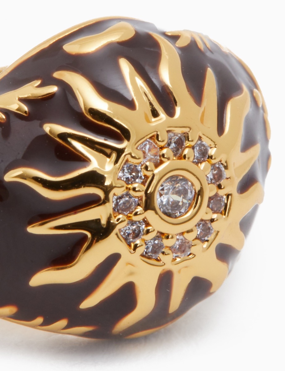 Enamel Signet Earring