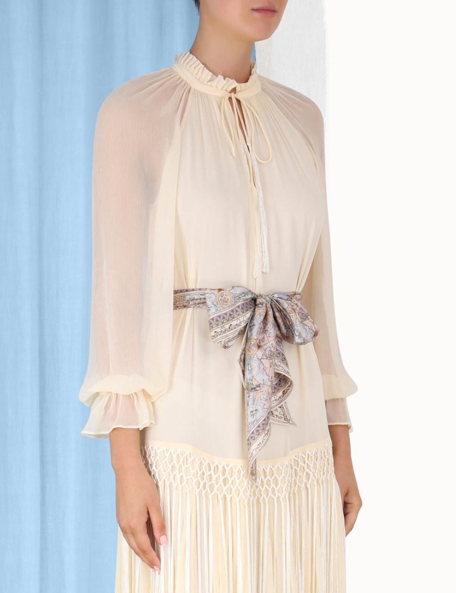 High Tide Fringe Midi Dress