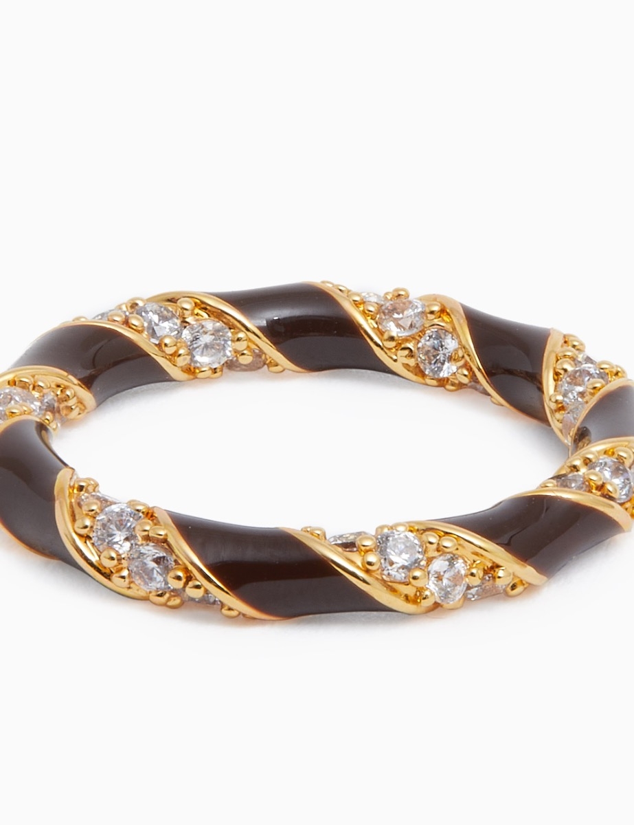 Candy Stripe Pave Ring