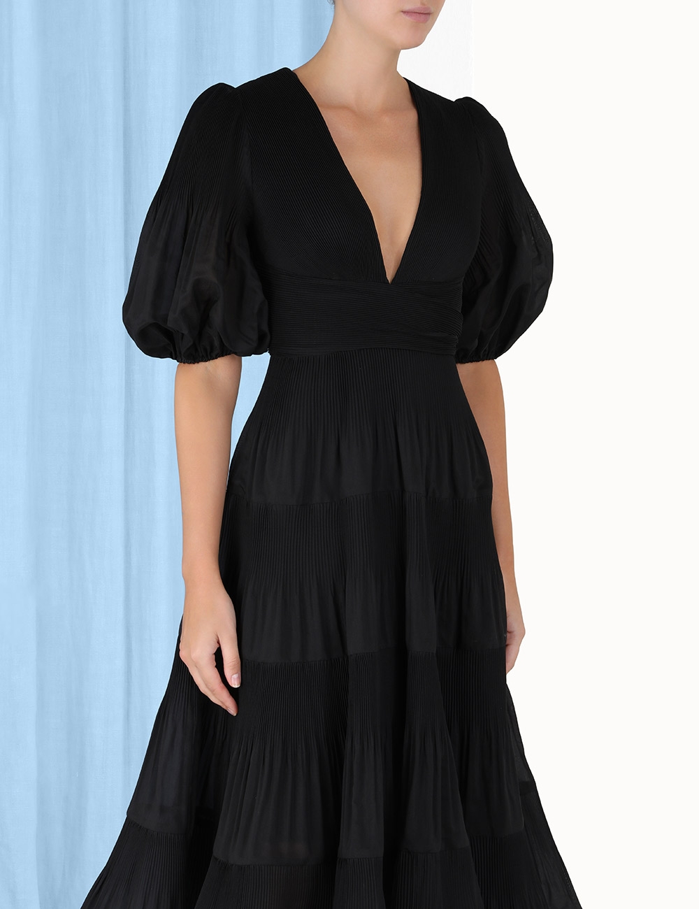Pleated Midi Dress