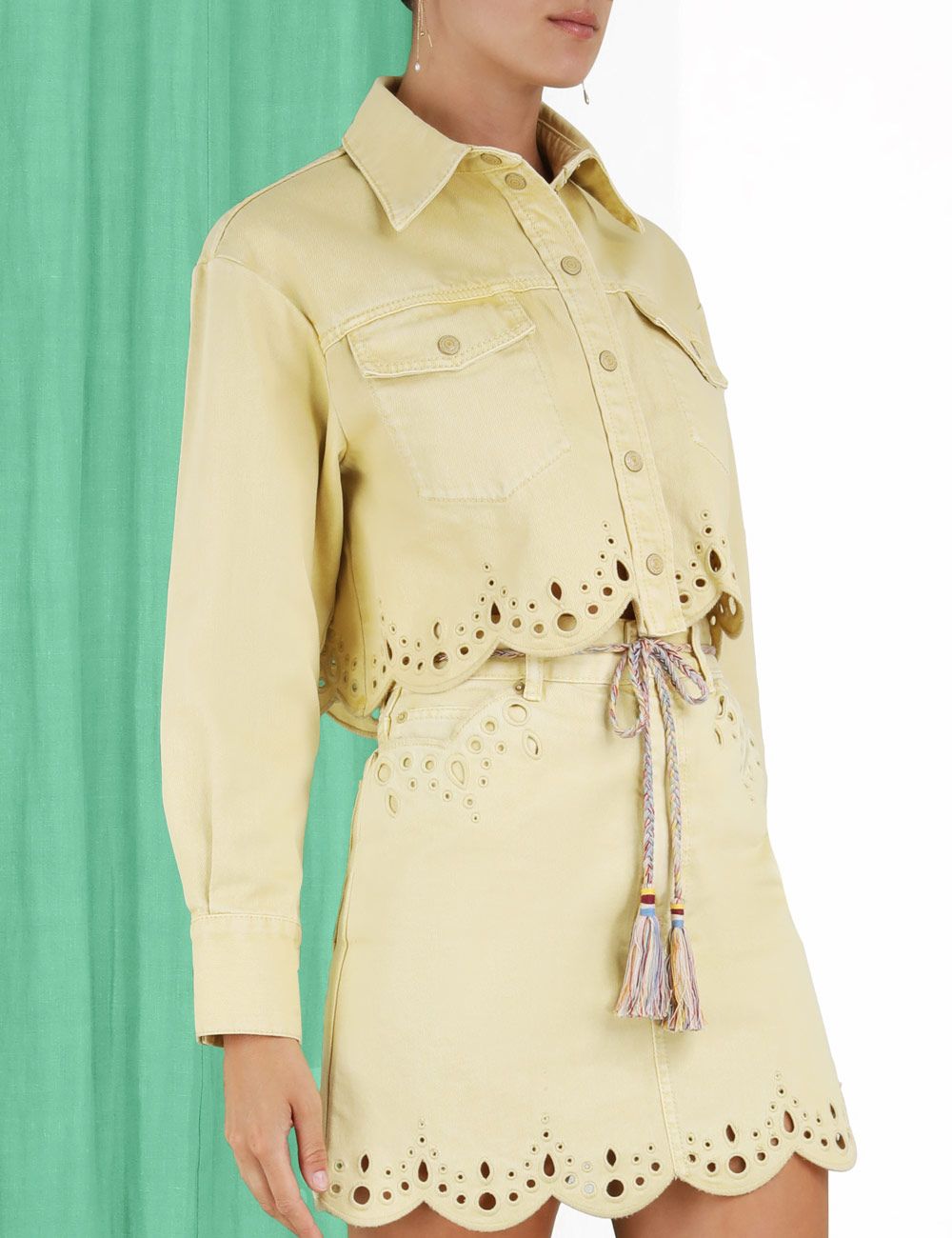 Clover Scallop Shirt Jacket