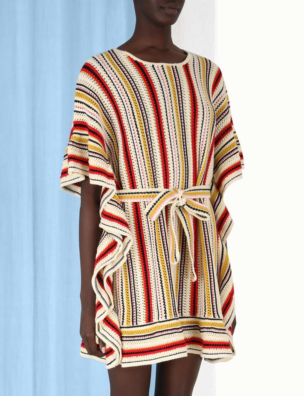 Vitali Multi Stripe Poncho