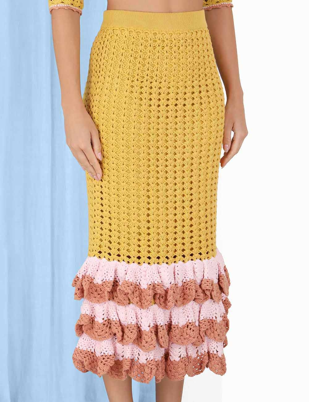 Laurel Crochet Midi Skirt