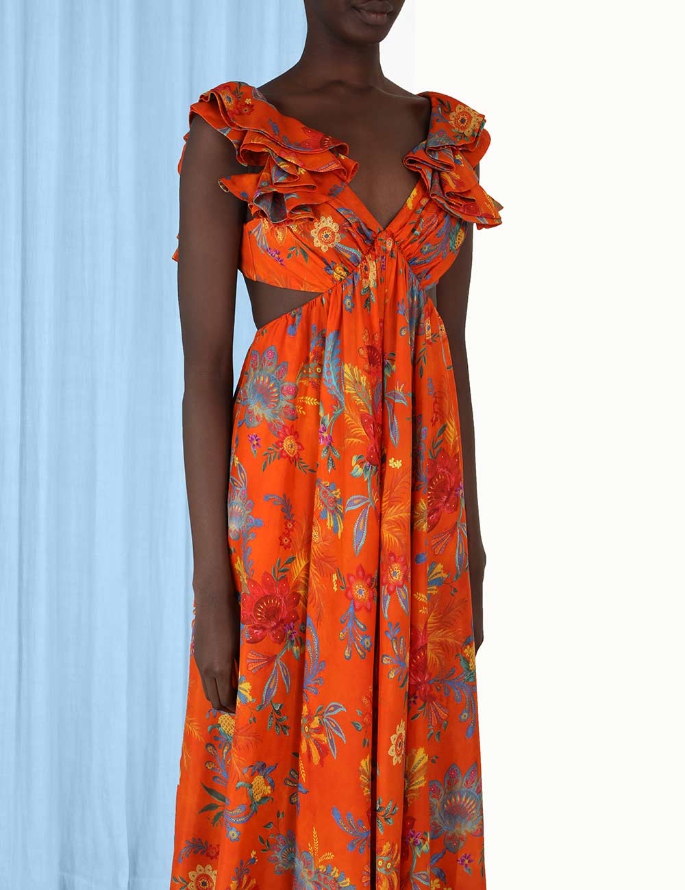 Ginger Frill Midi Dress