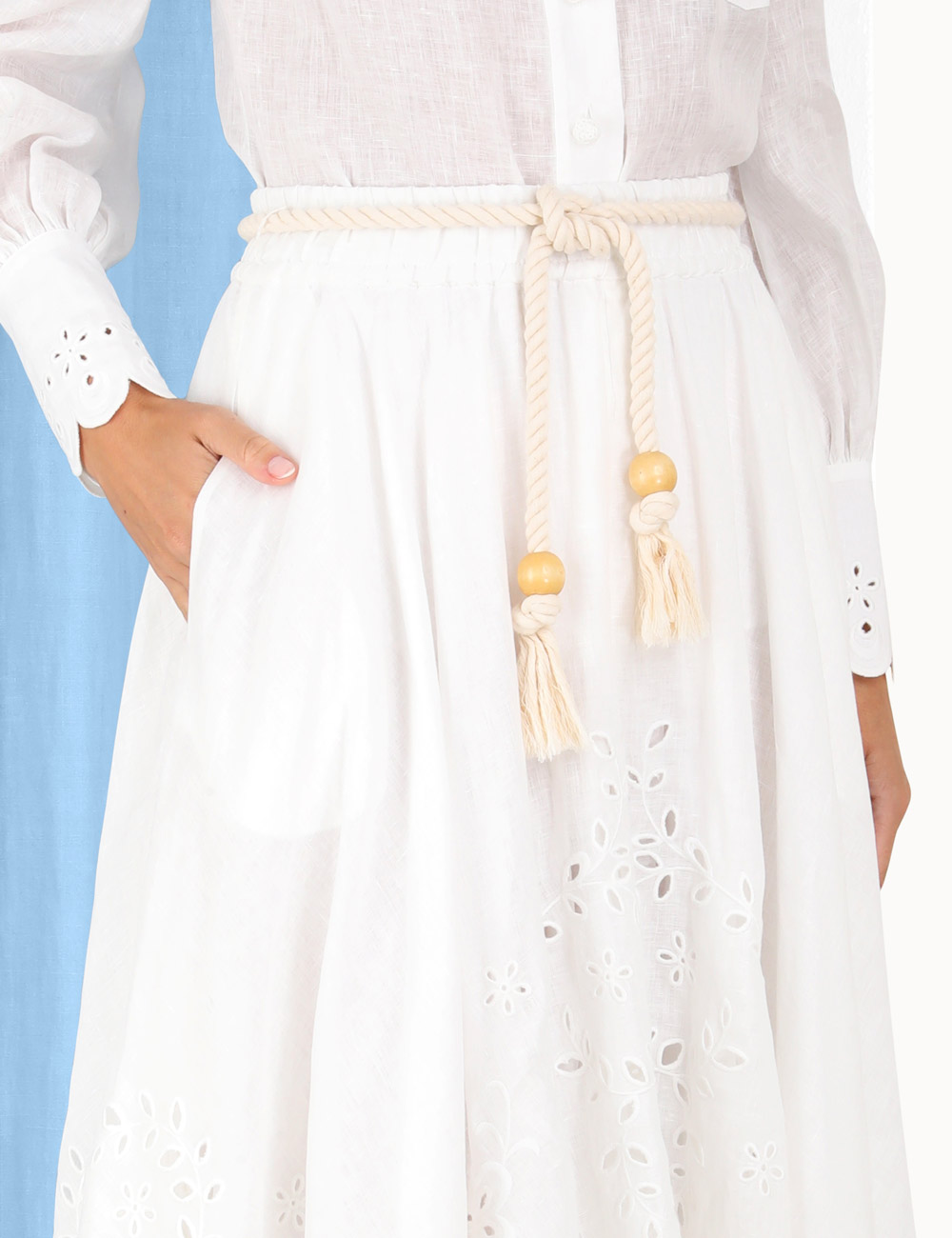 Clover Embroidered Skirt