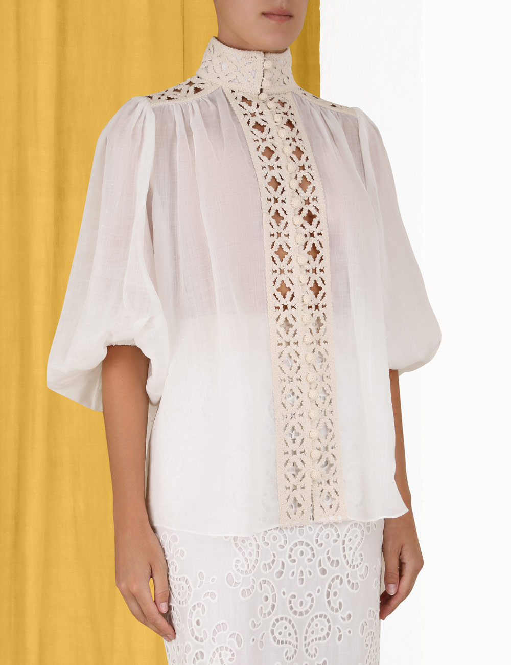 Vitali Lace Yoke Blouse
