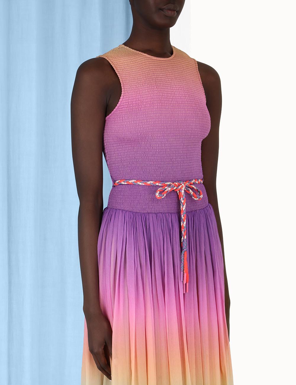 Cira Shirred Midi Dress 