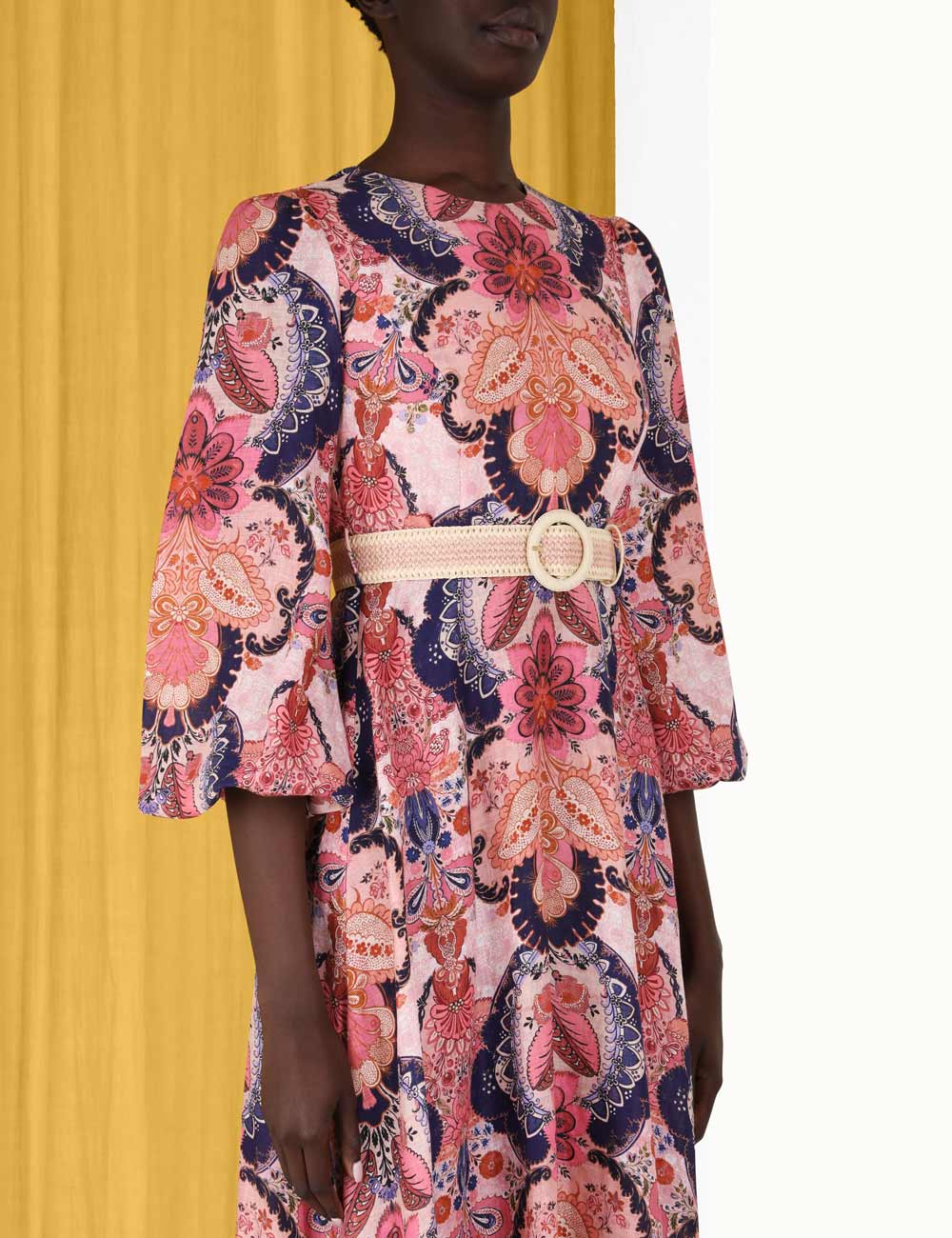 Laurel Billow Emb Midi Dress
