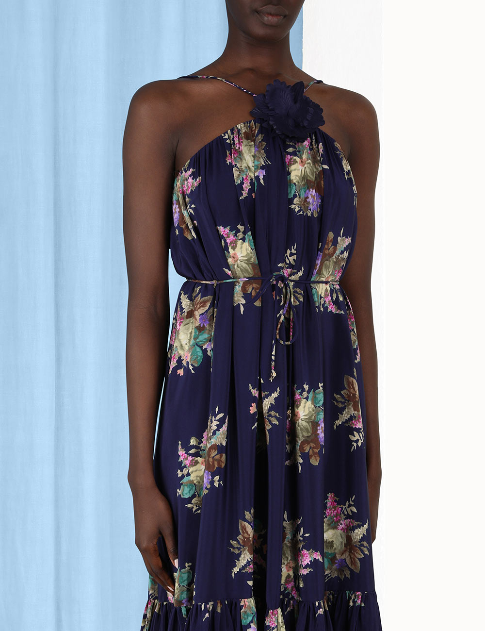 Halter Neck Midi Dress