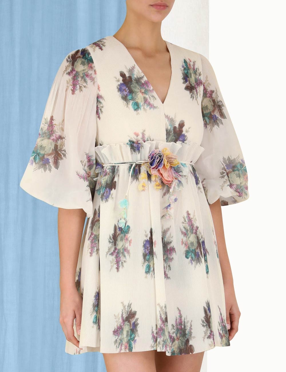 Pleated Mini Dress