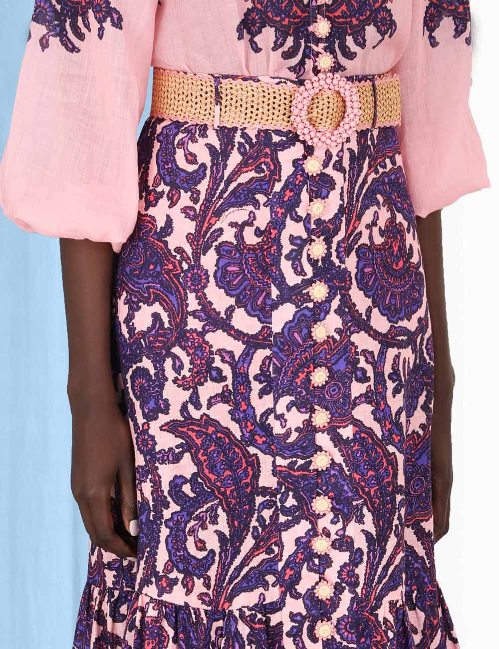 Tiggy Frill Hem Midi Skirt