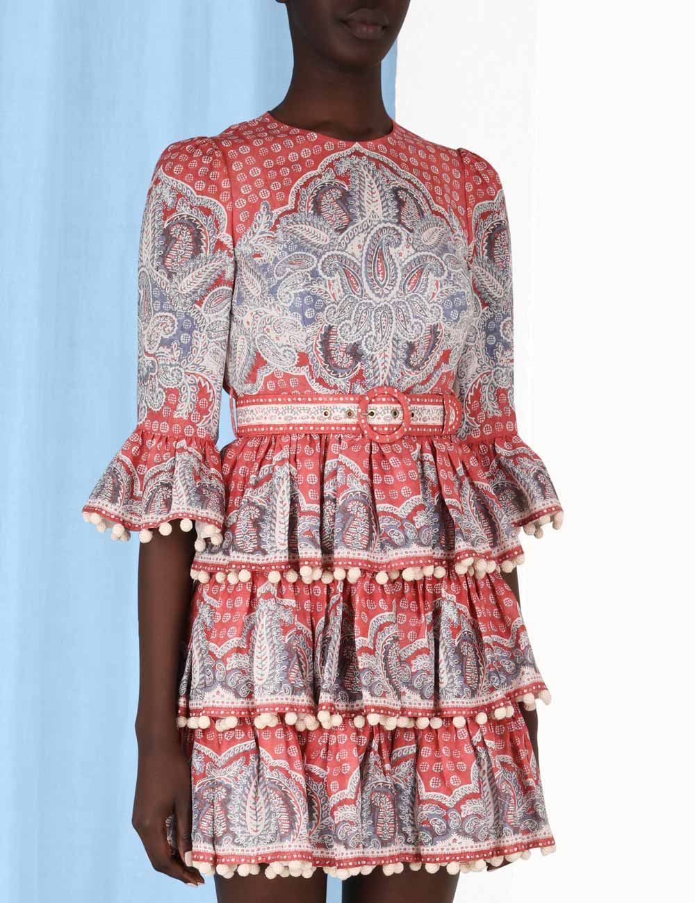 Vitali Tiered Hem Mini Dress
