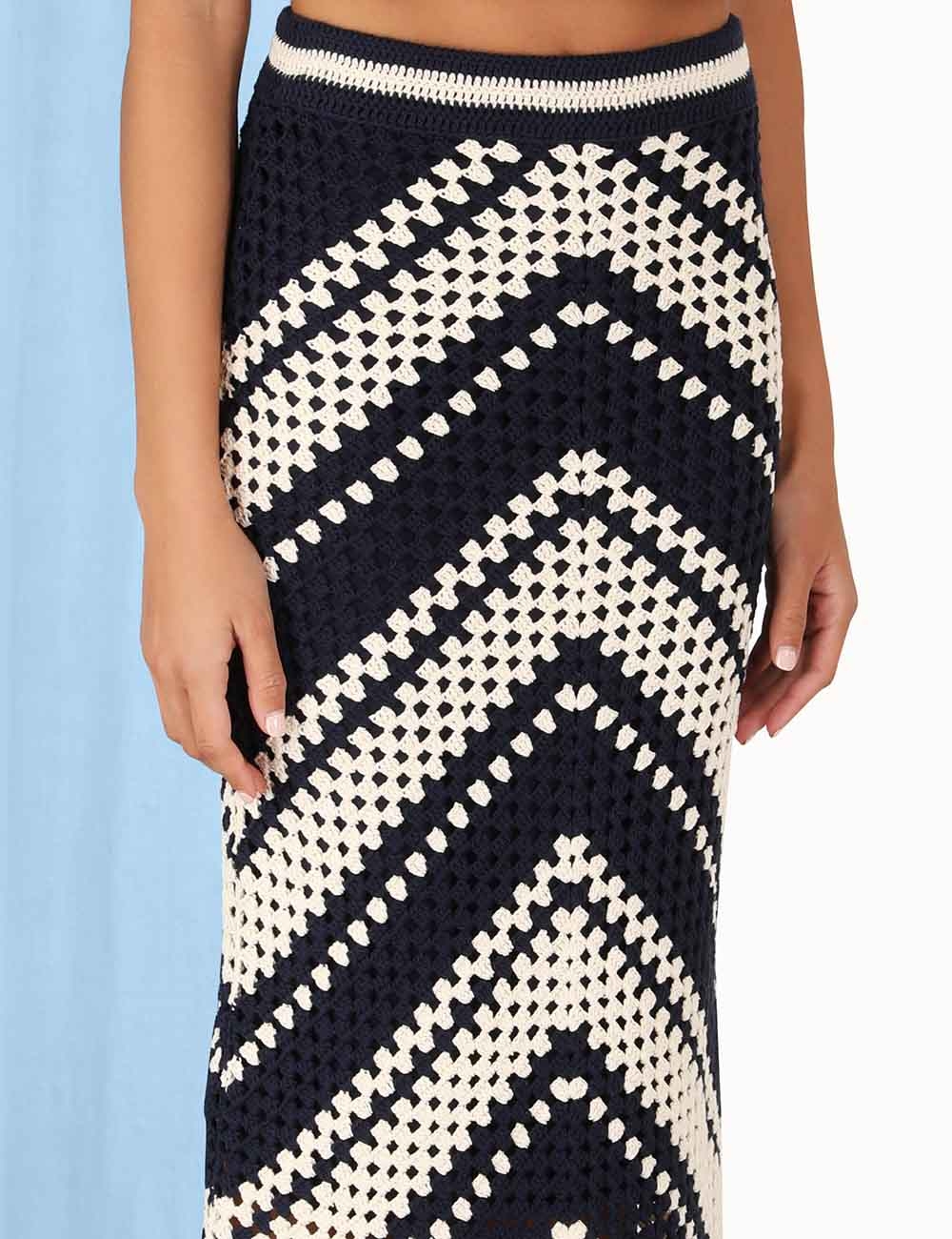 Chintz Crochet Fringed Skirt