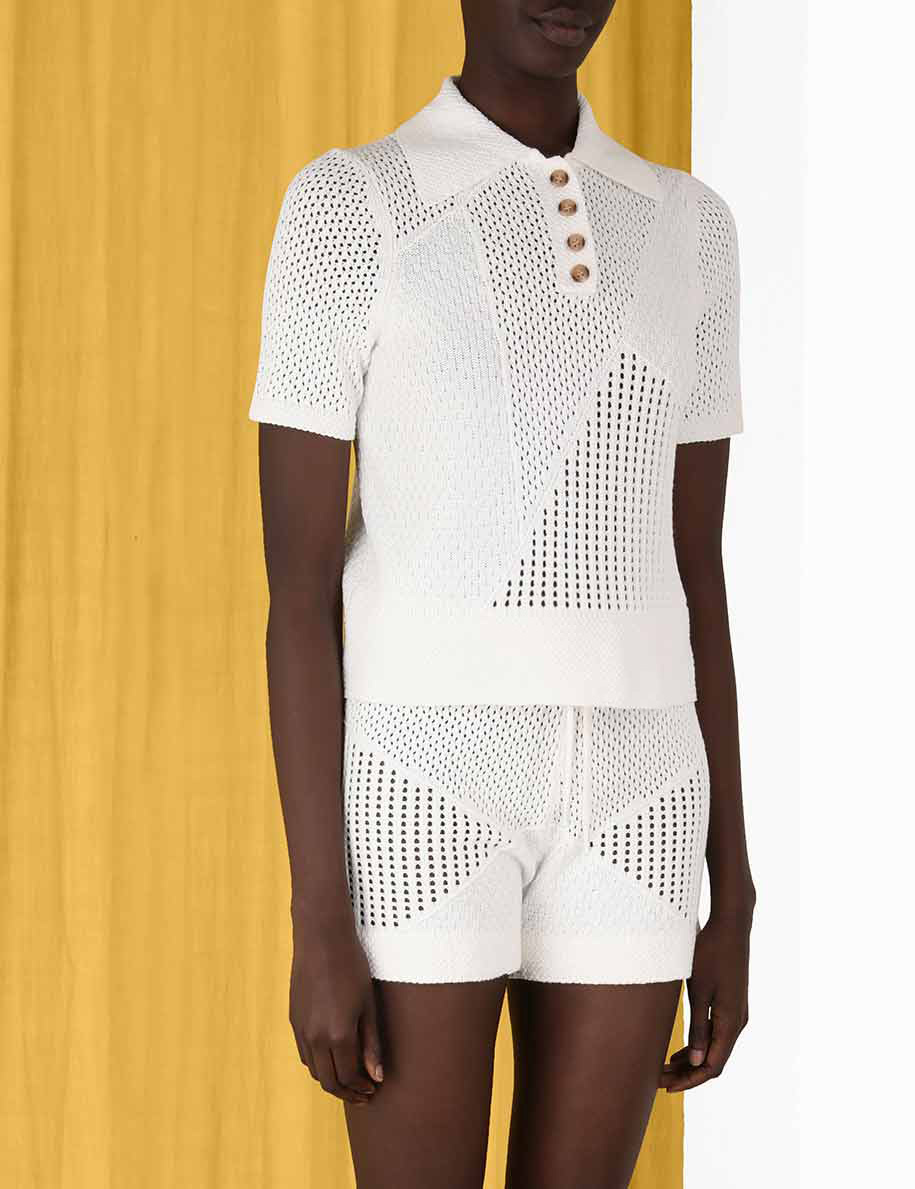 Raie Mesh Knit Polo