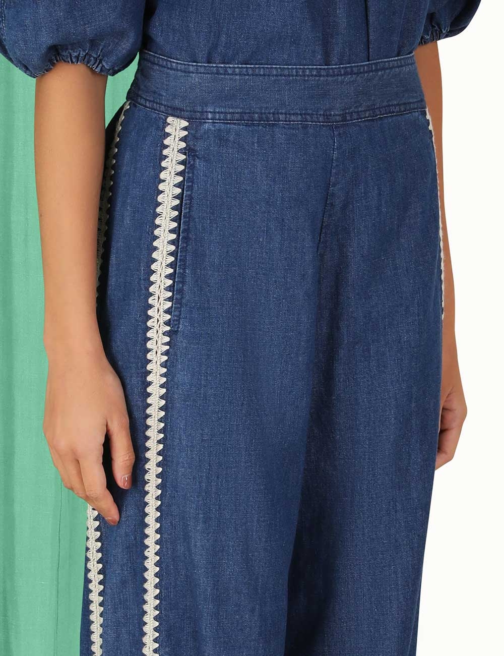 Chintz Denim Harem Pant