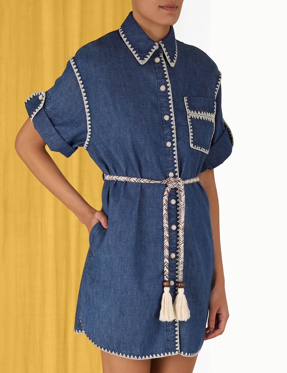 Chintz Mini Shirt Dress