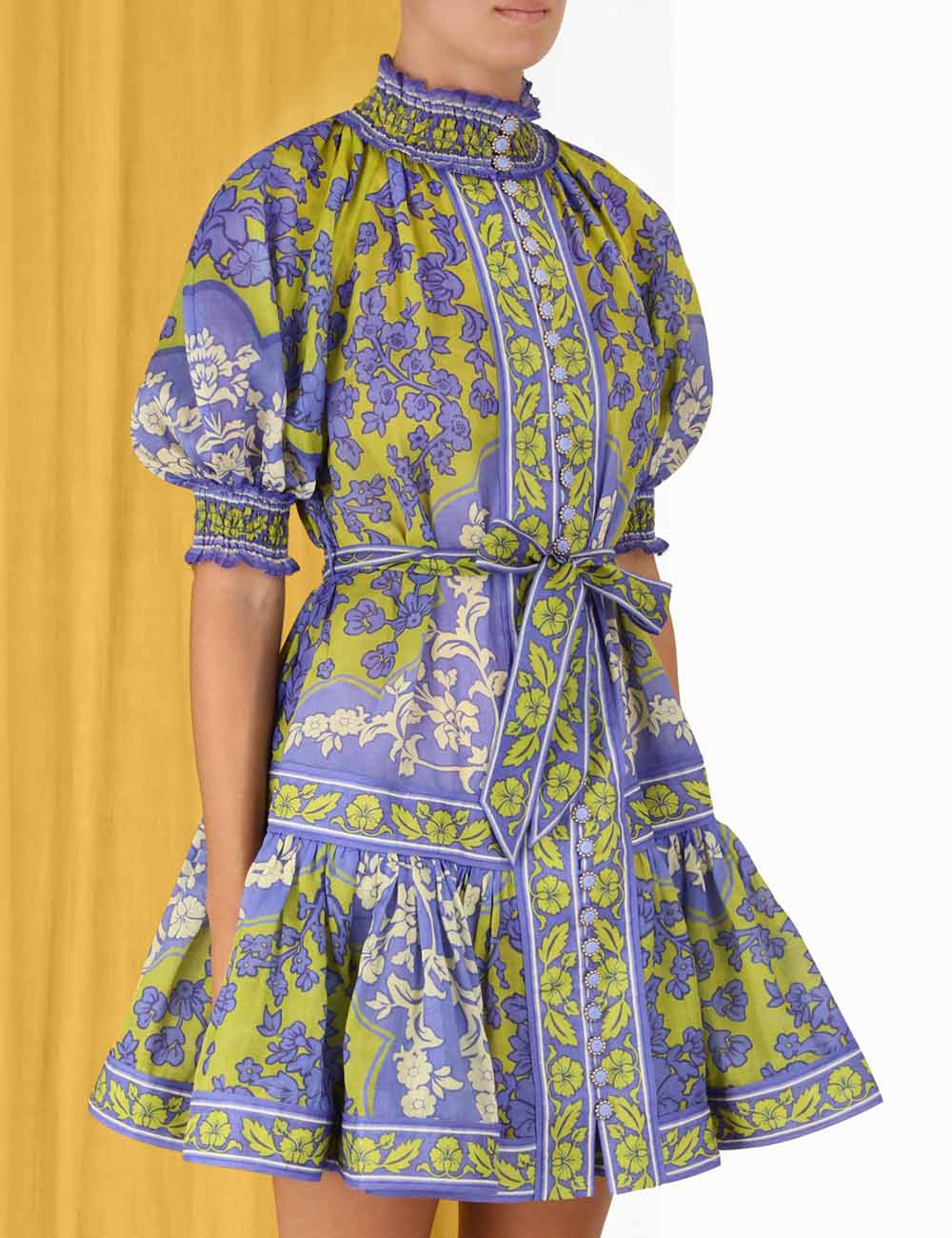 Raie Lantern Mini Dress