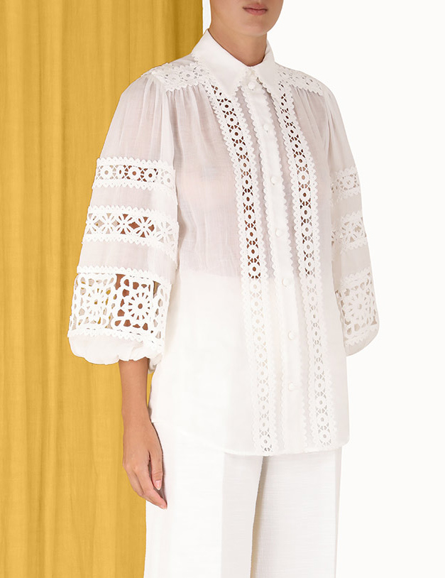 Devi Spliced Billow Blouse