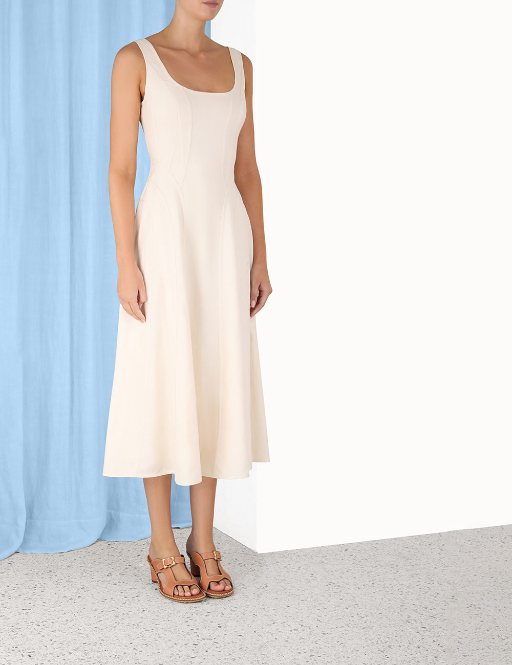 Devi Panelled Midi Dress