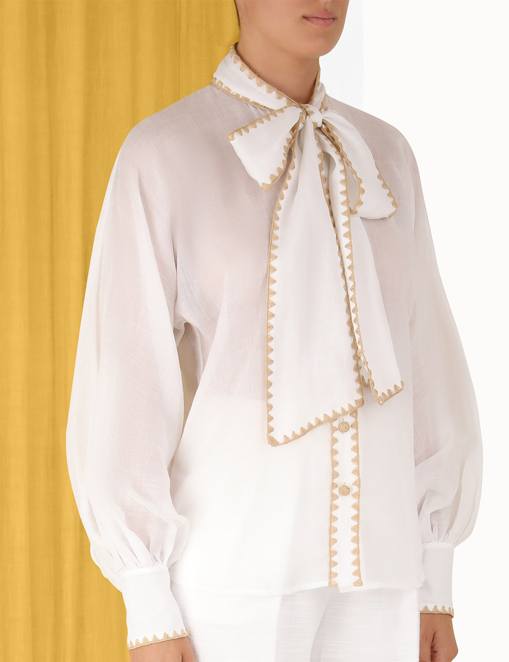 Devi Tie Neck Blouse