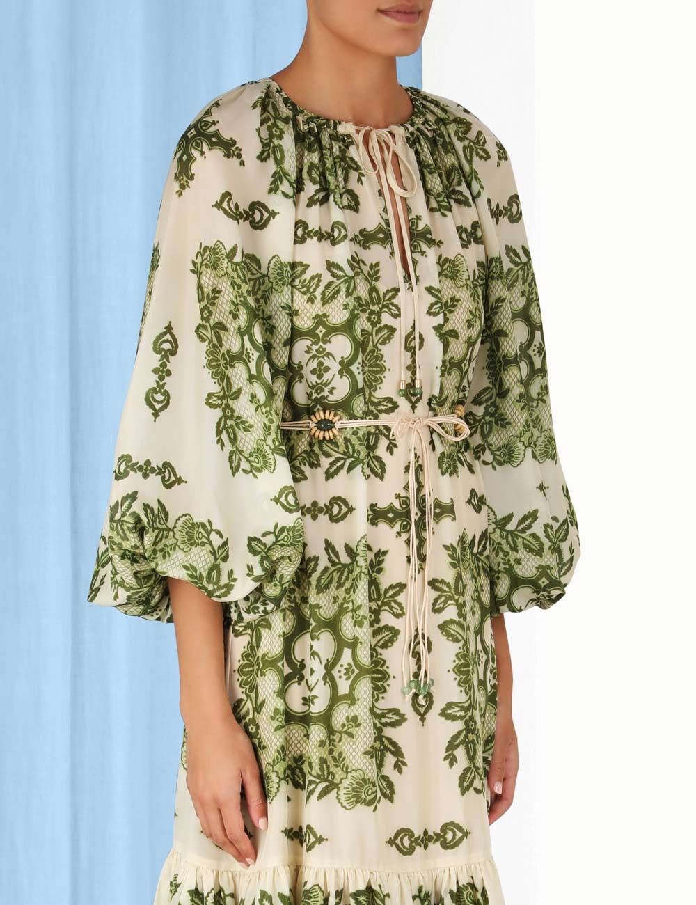 Raie Tiered Billow Midi Dress