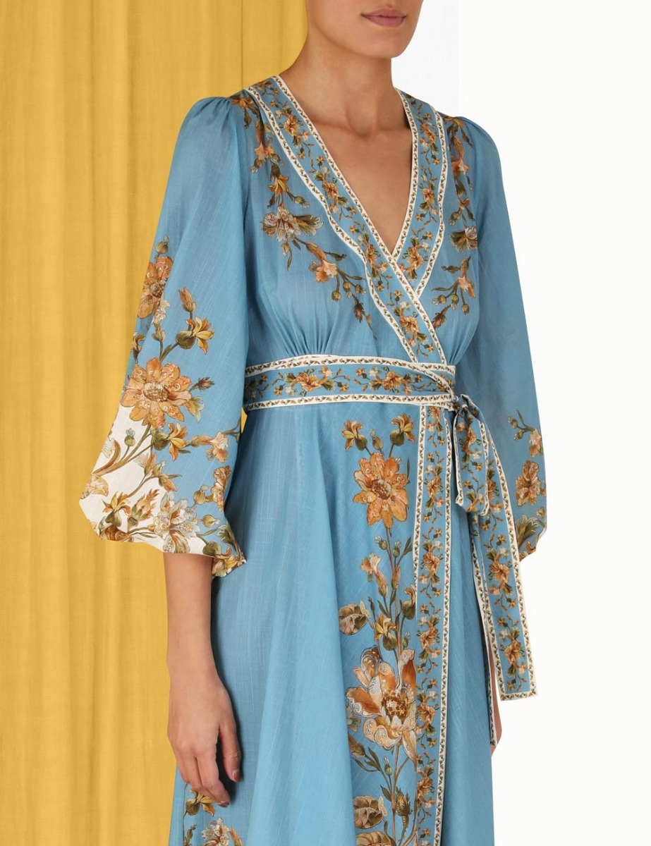 Chintz Wrap Midi Dress