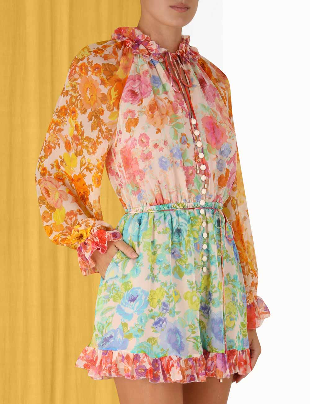Raie Long Sleeve Playsuit