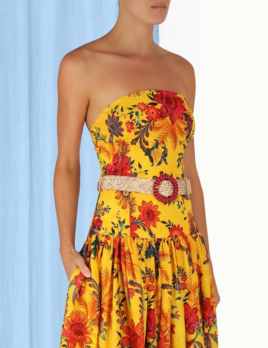 Ginger Strapless Midi Dress