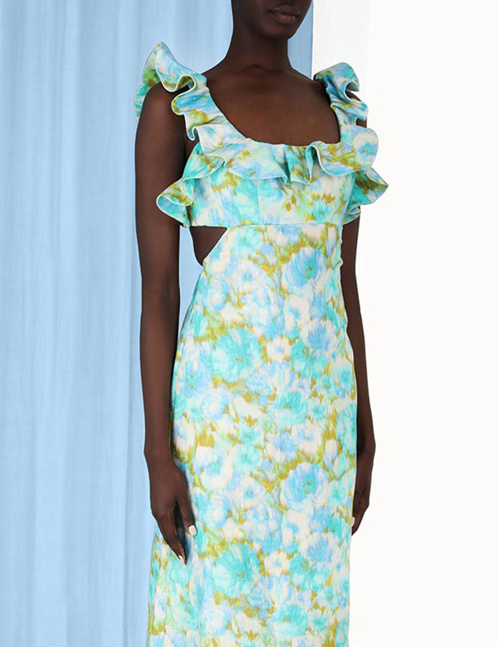 High Tide Frilled Midi