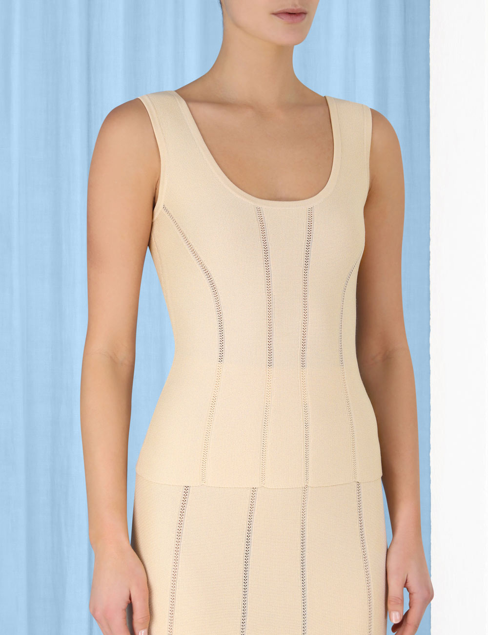 Luminosity Knit Panelled Tank
