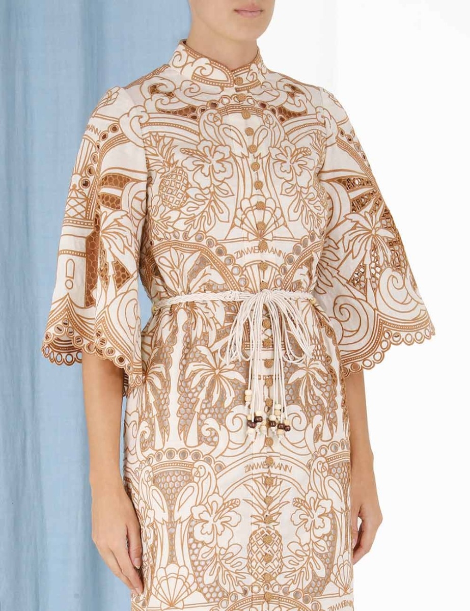 Ginger Embroidered Shirt Dress