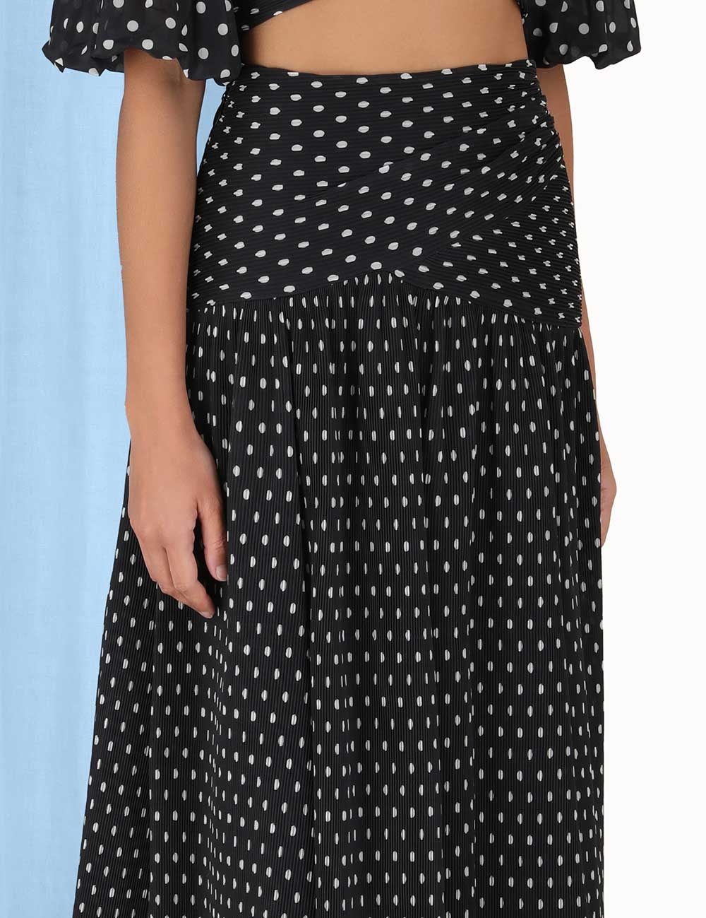 Pleated Midi Skirt