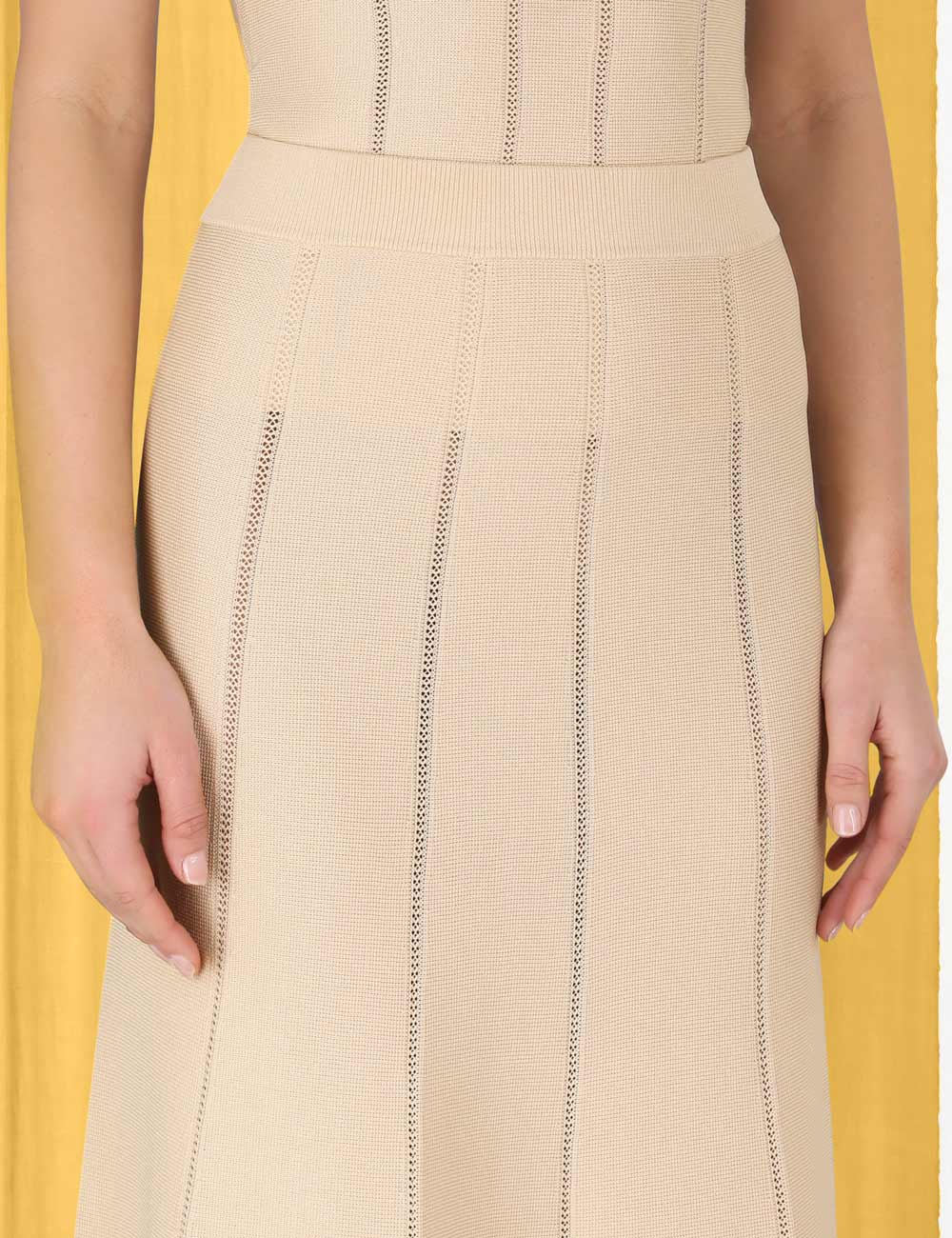 Luminosity Knit Panelled Skirt