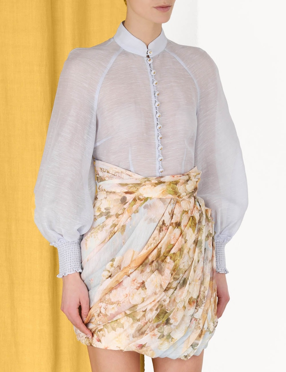 Luminosity Drape Mini Skirt