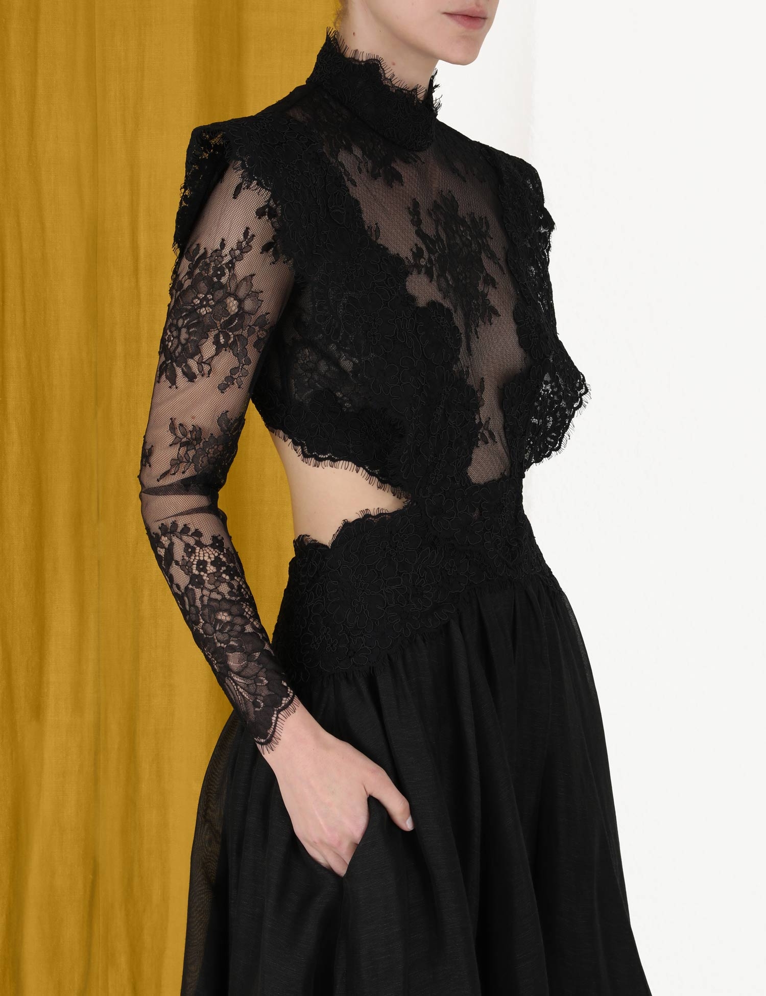Sensory Lace Yoke Gown