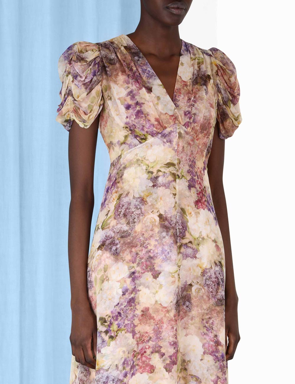 Lyrical Gather Sleeve Midi