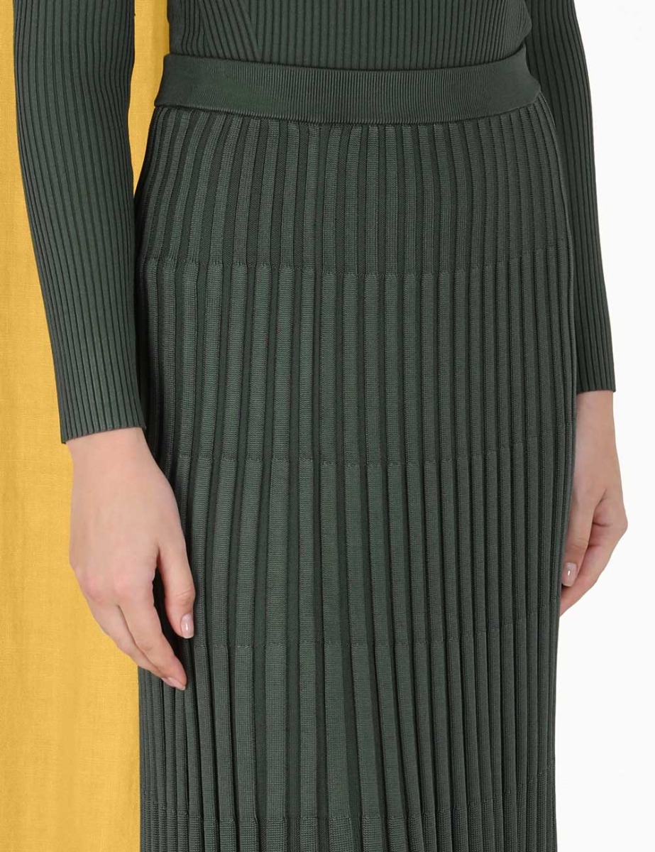 Pleated Midi Skirt