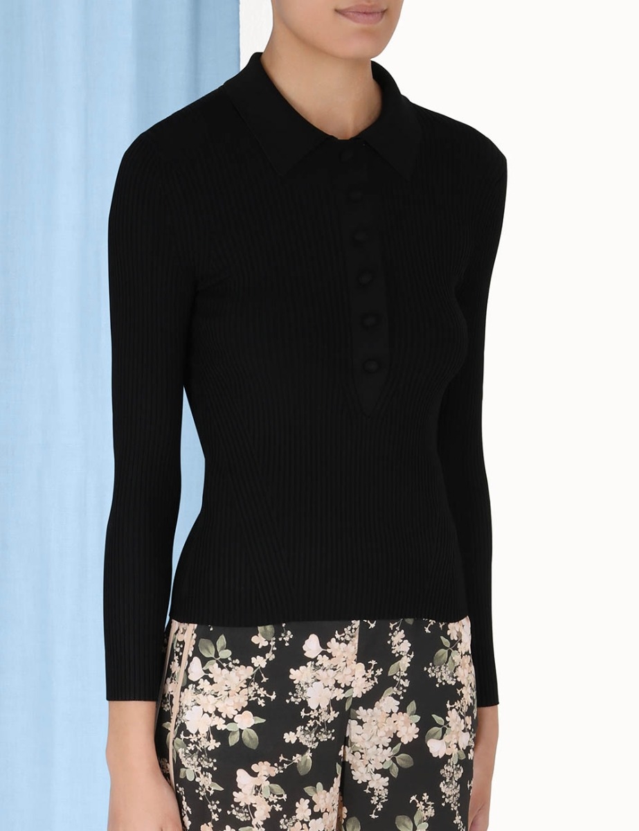 Knit Polo Top
