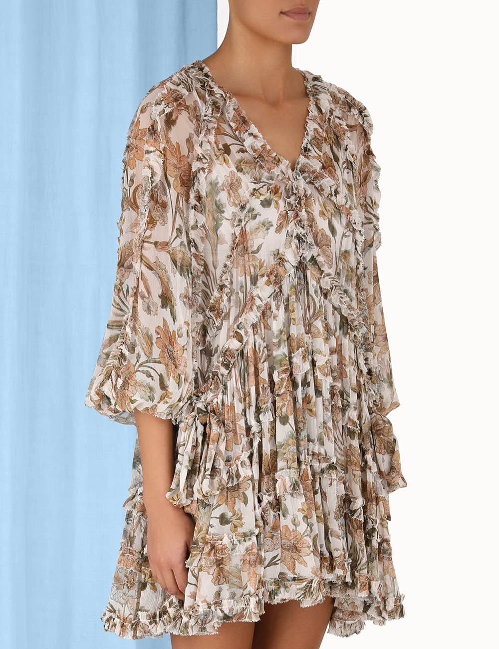 Chintz Billow Frill Mini Dress
