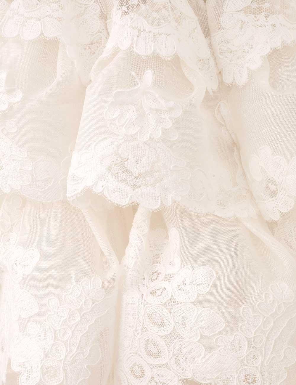 Crush Tiered Lace Dress Ivory Online | Zimmermann