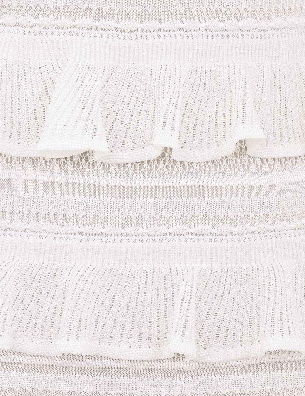 Illuminate Lace Frill Top Ivory Online | Zimmermann