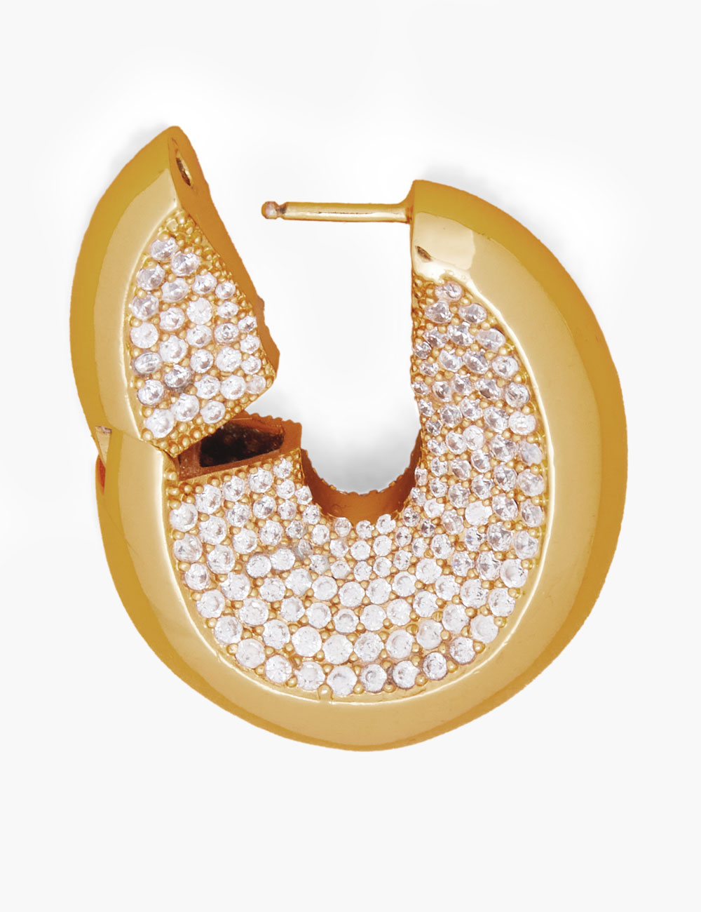 Carved Pave Hoops