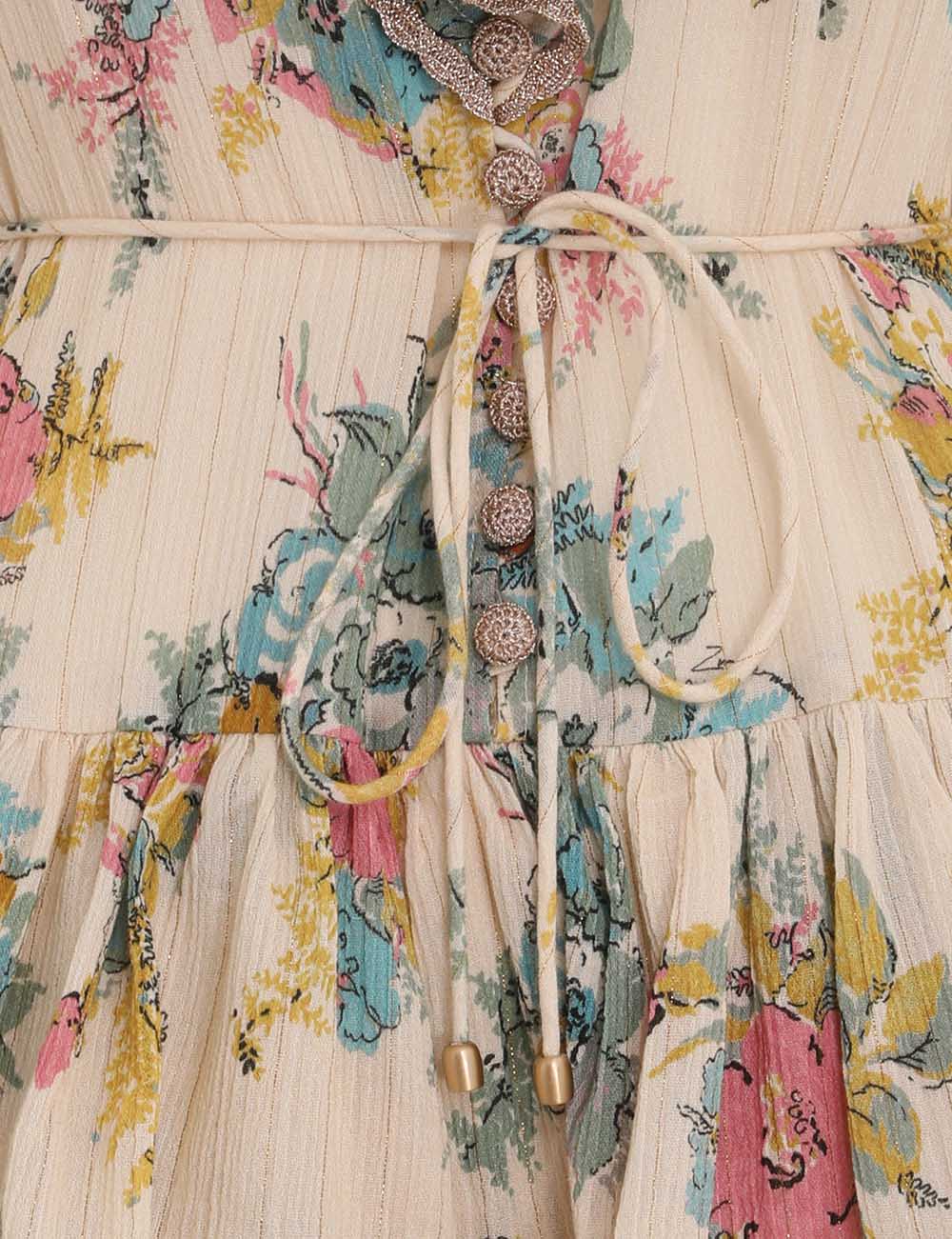 Clover Frill Tiered Midi Dress