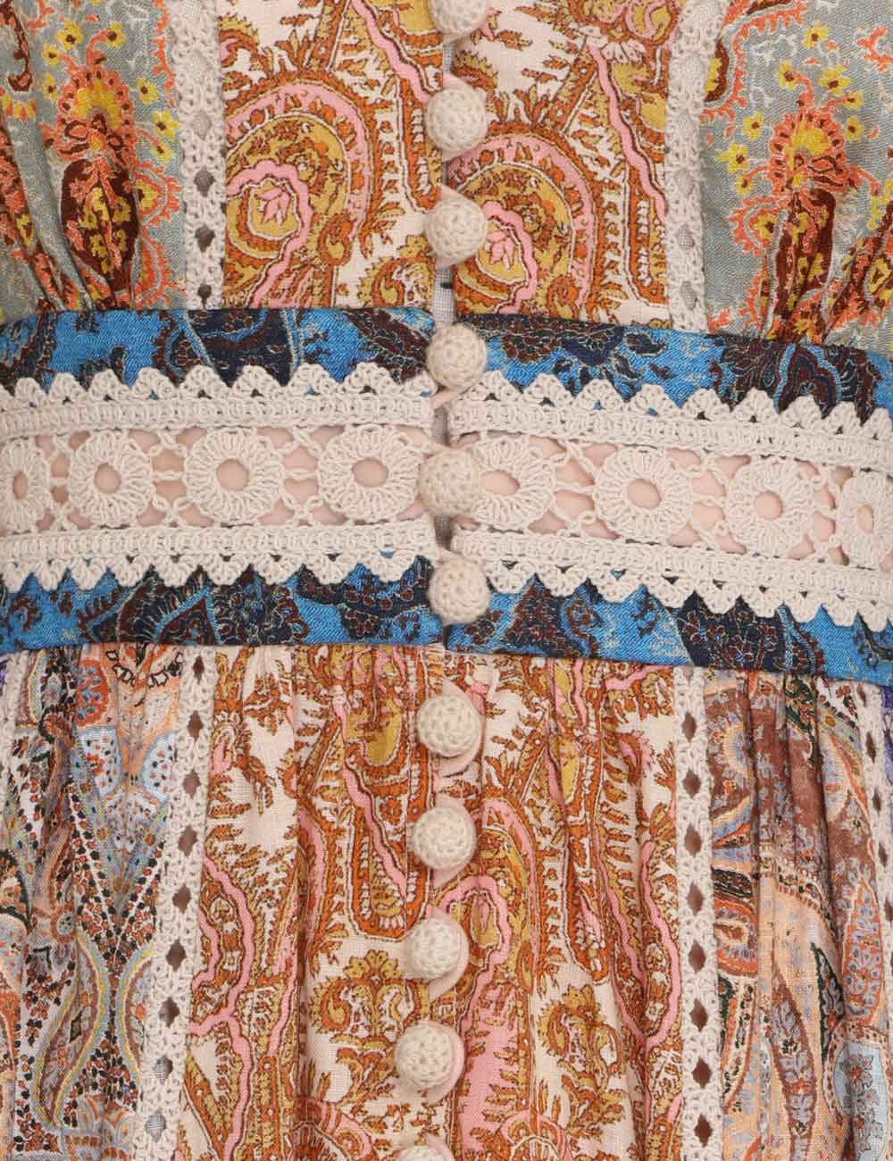 Devi Spliced Midi Dress