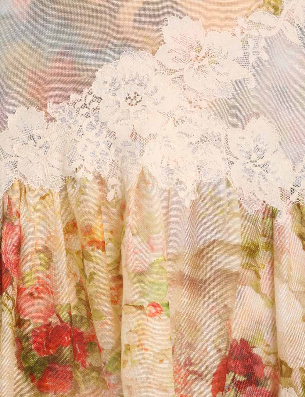 Luminosity Lace Spliced Skirt