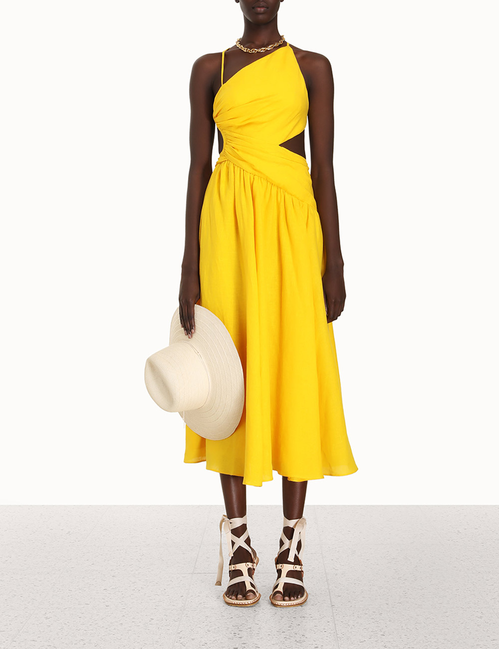 Ginger Asymmetric Midi Dress